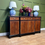 Thumbnail: Large Breakfront Sideboard Cabinet Black Frame