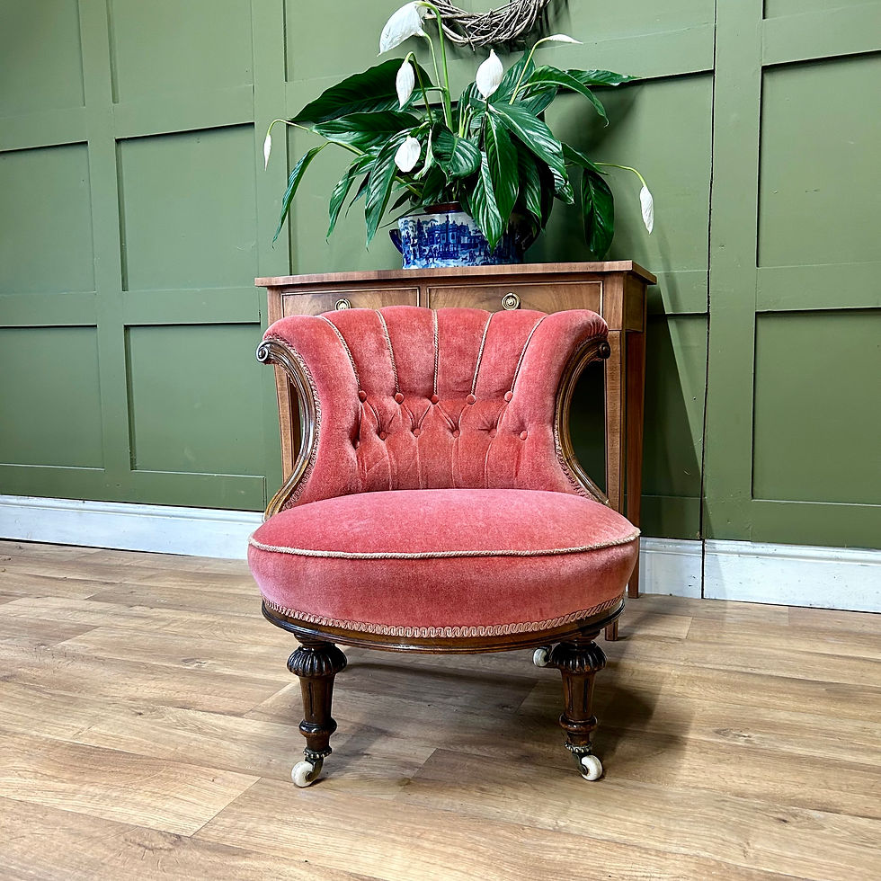 Thumbnail: Antique Victorian Button Back Bedroom Chair