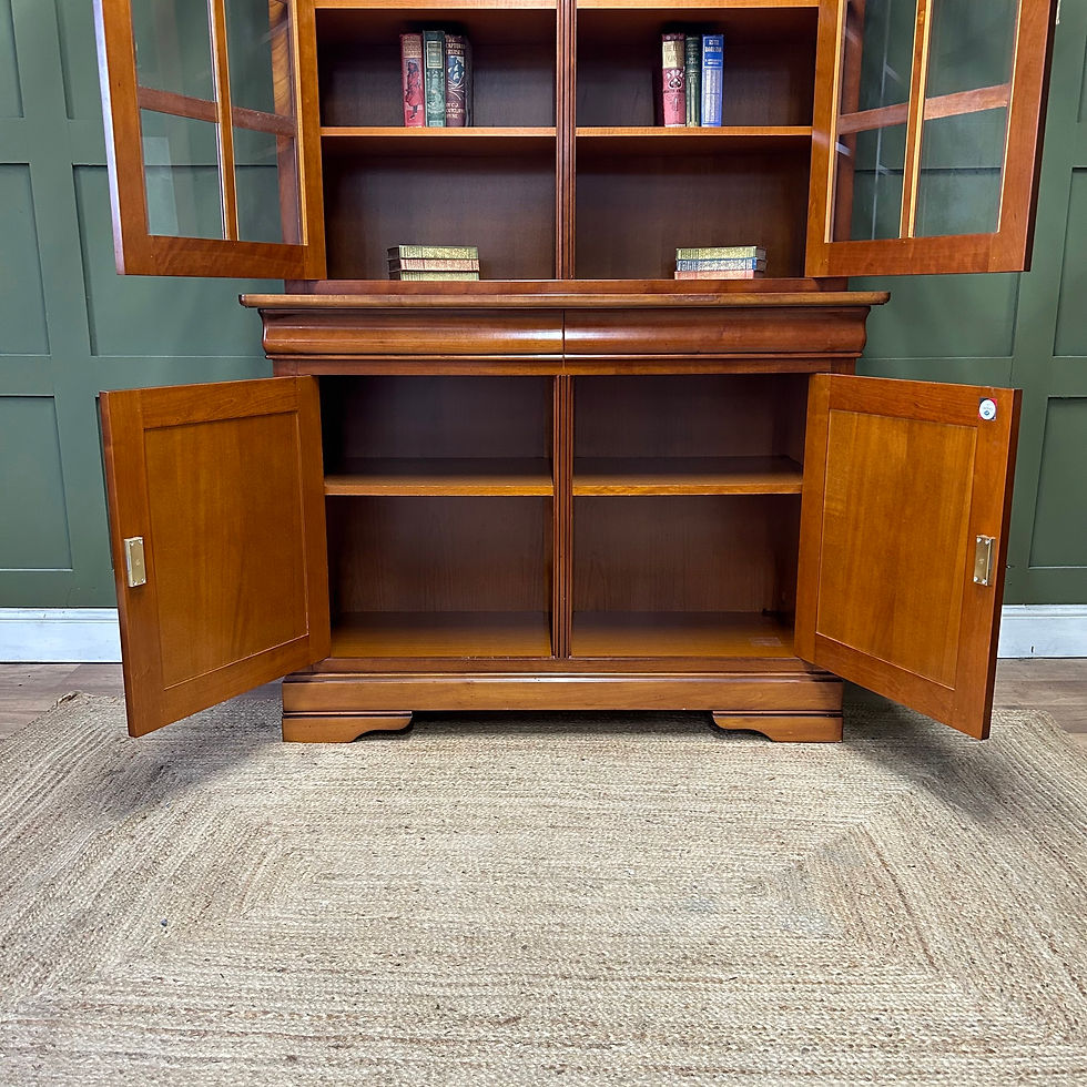 Thumbnail: Tall Glazed Display Cabinet/Bookcase 