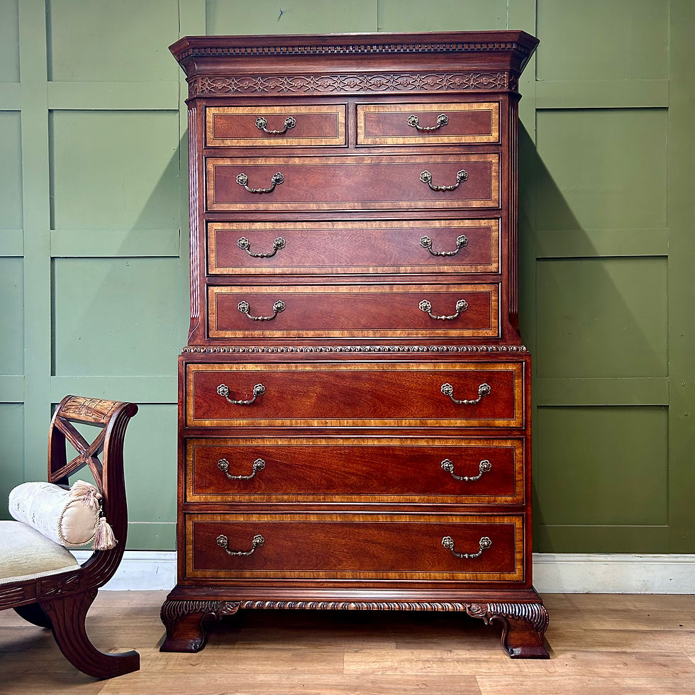 Thumbnail: Large Inlaid Chest on Chest 