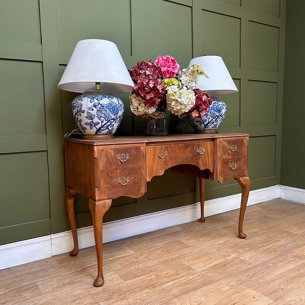 Thumbnail: Antique Console Sideboard Brass Handles 