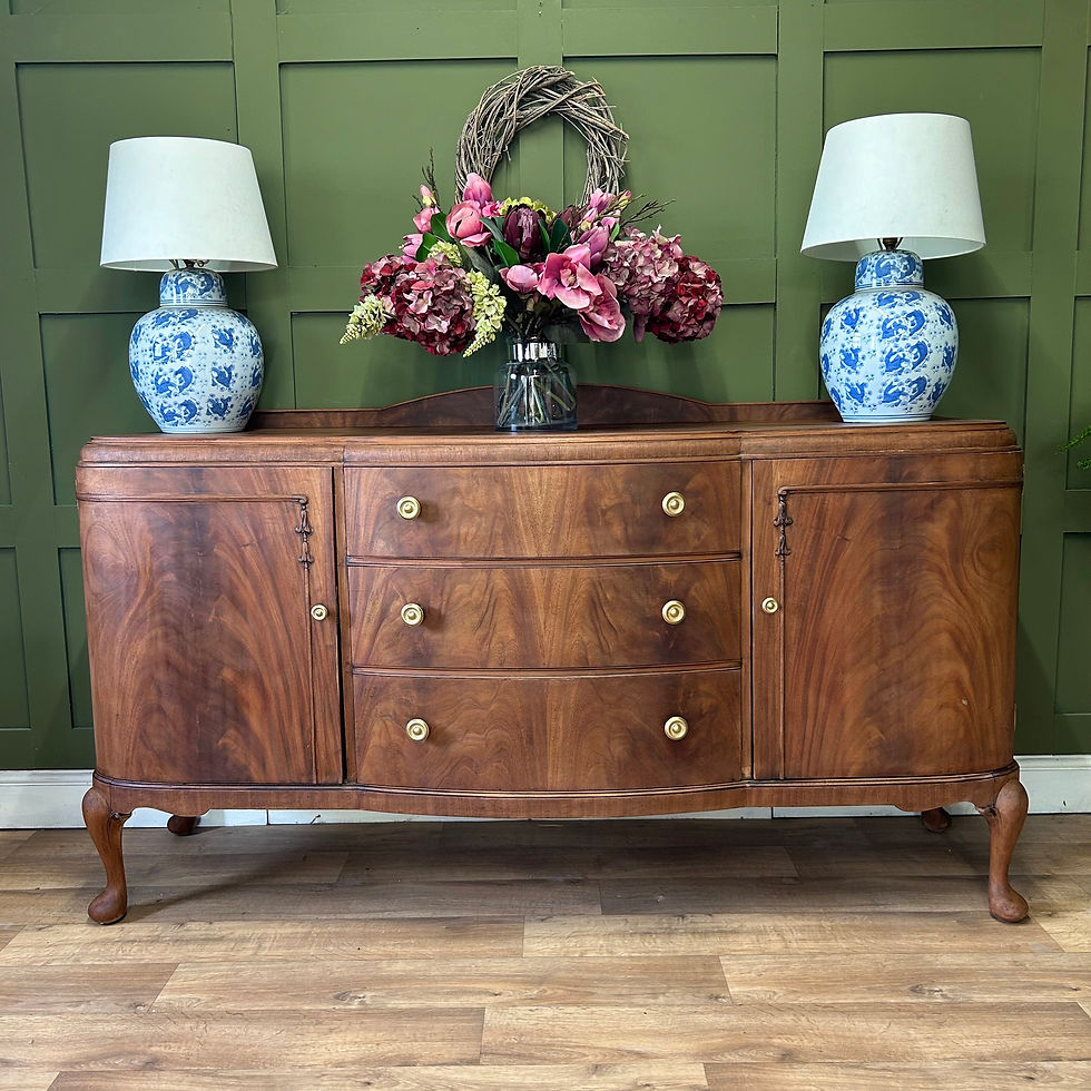 Thumbnail: Antique Edwardian Serpentine Sideboard
