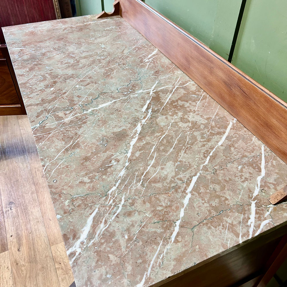 Thumbnail: Antique Marble Topped Cabinet 