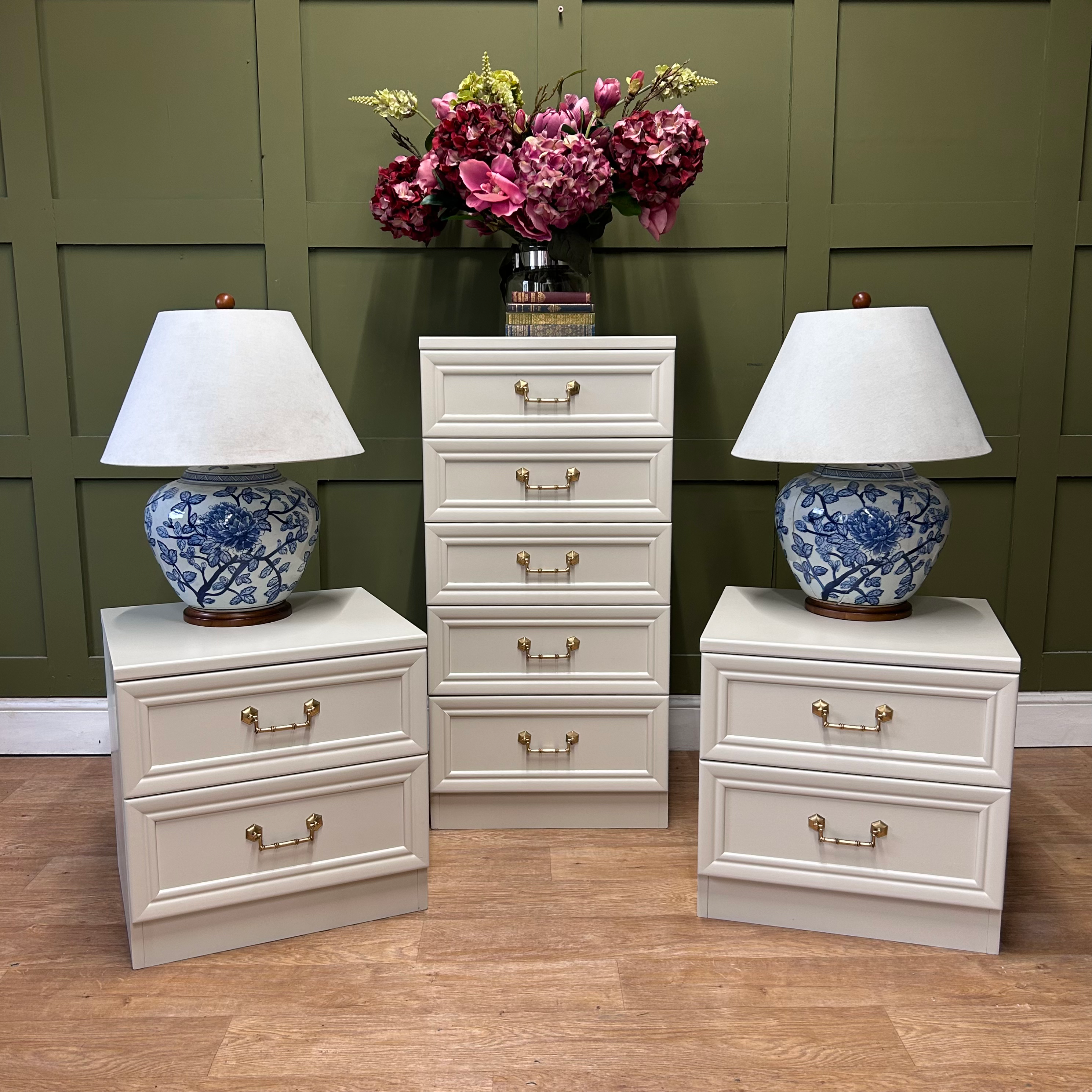 G PLAN Set of Bedside Cabinets & Tallboy Chest Of Drawers 