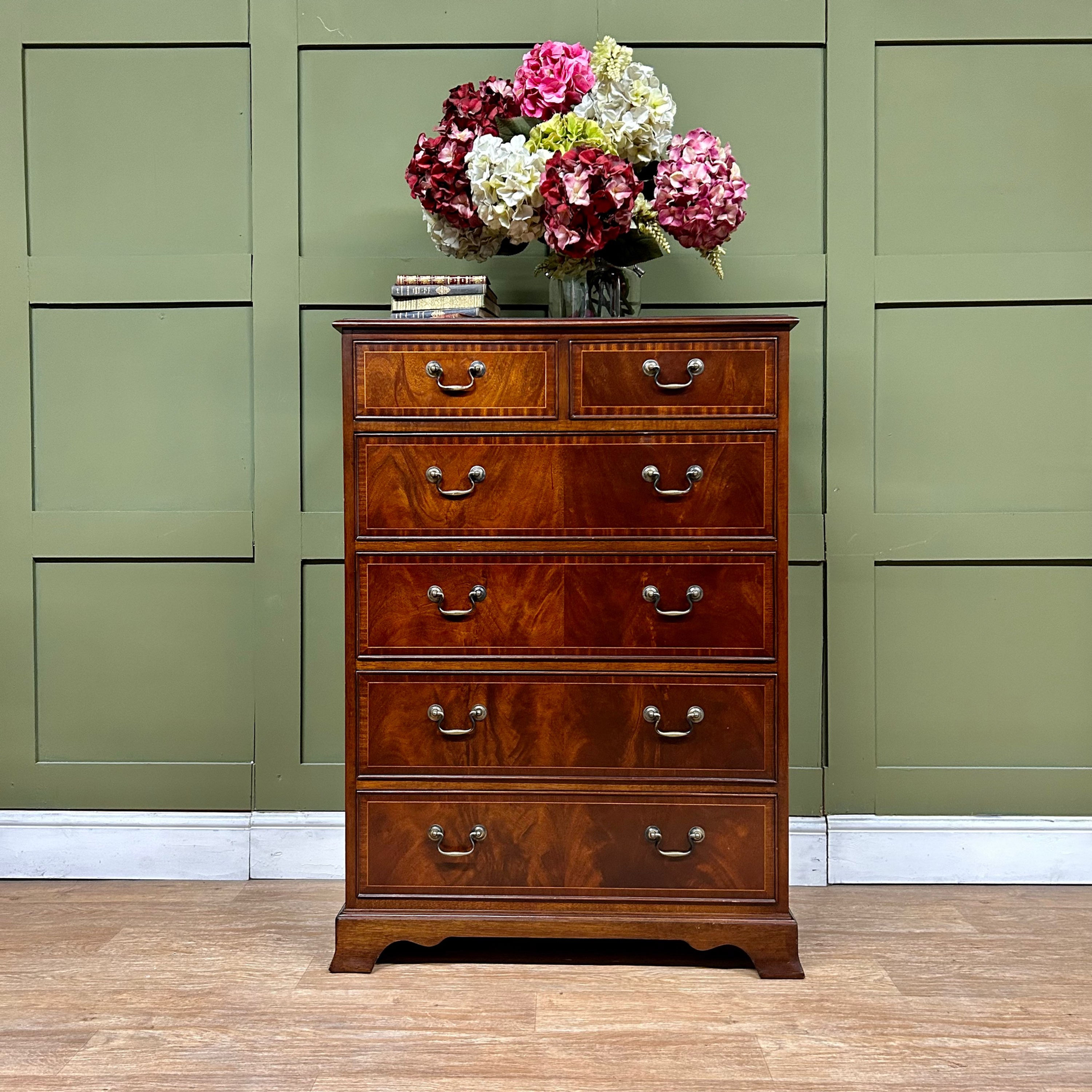 Inlaid Tallboy Chest of Drawers 