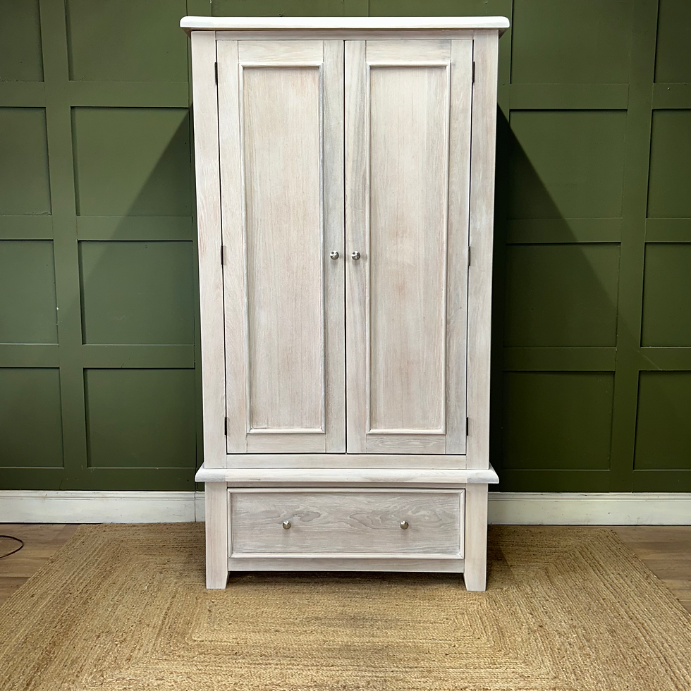 Thumbnail: Solid Oak Limed Wardrobe 