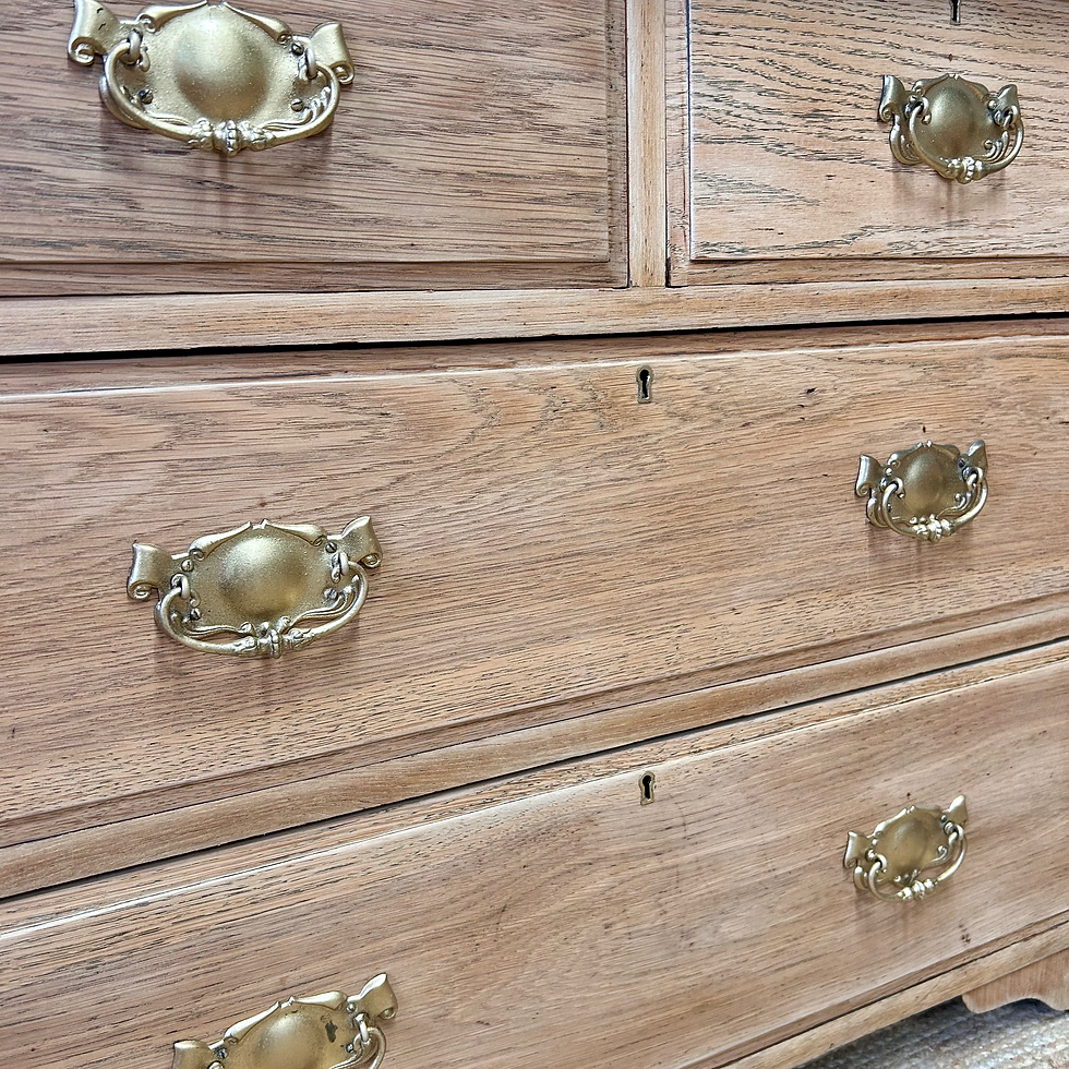 Thumbnail: Antique Solid Oak Chest 2 over 2 