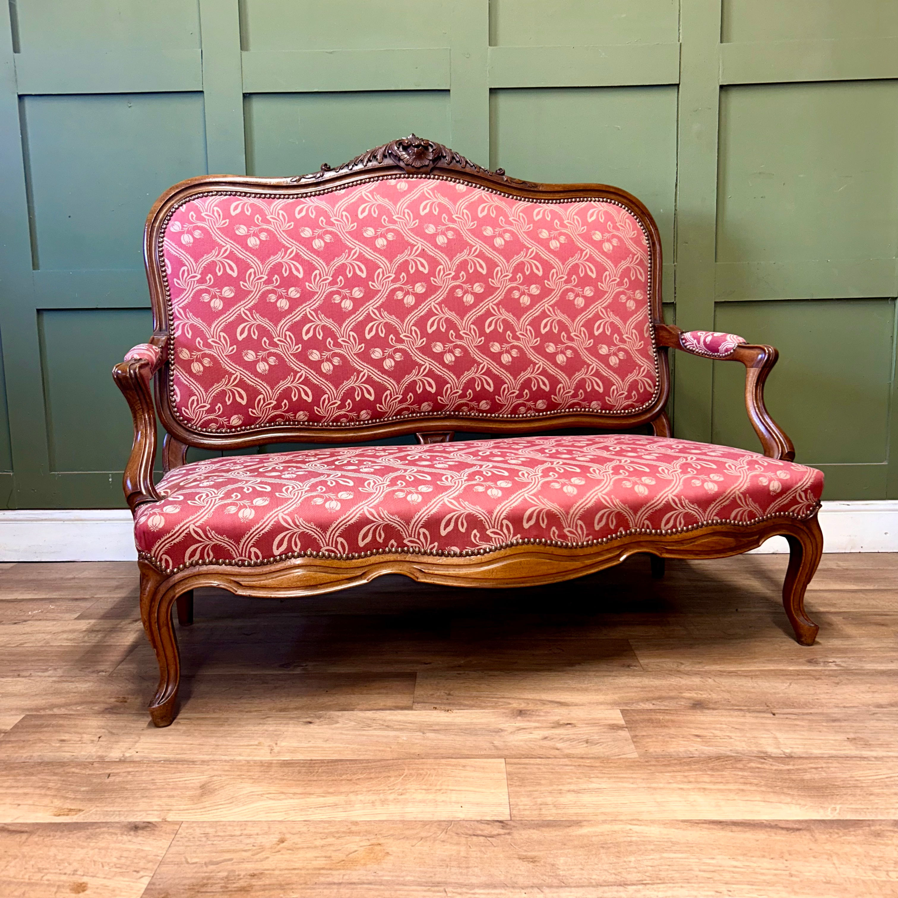 Wooden Framed Hall Settee/Seat