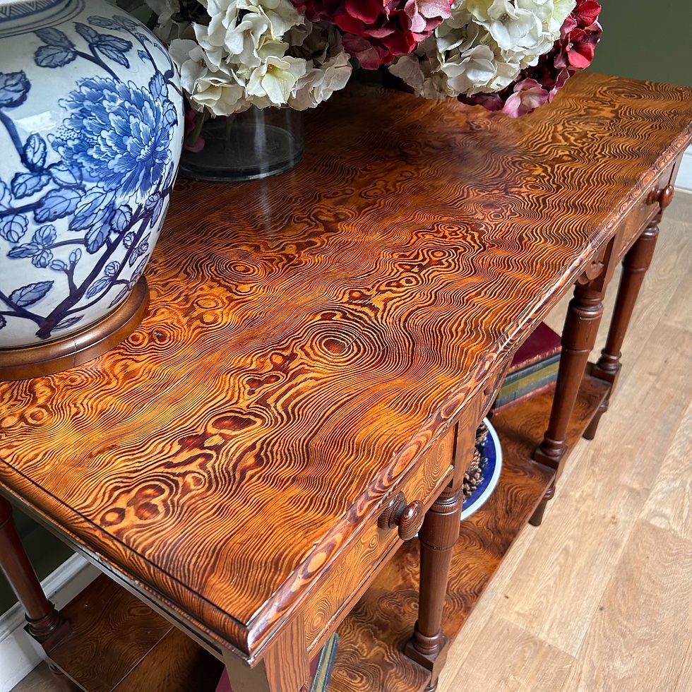 Thumbnail: Antique Console Sideboard with Beautiful Woodgrain Detail