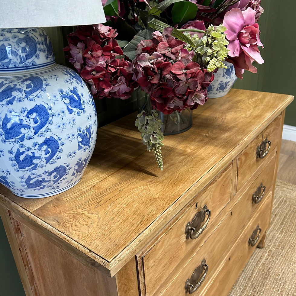 Thumbnail: Antique Oak Chest of Drawers Console