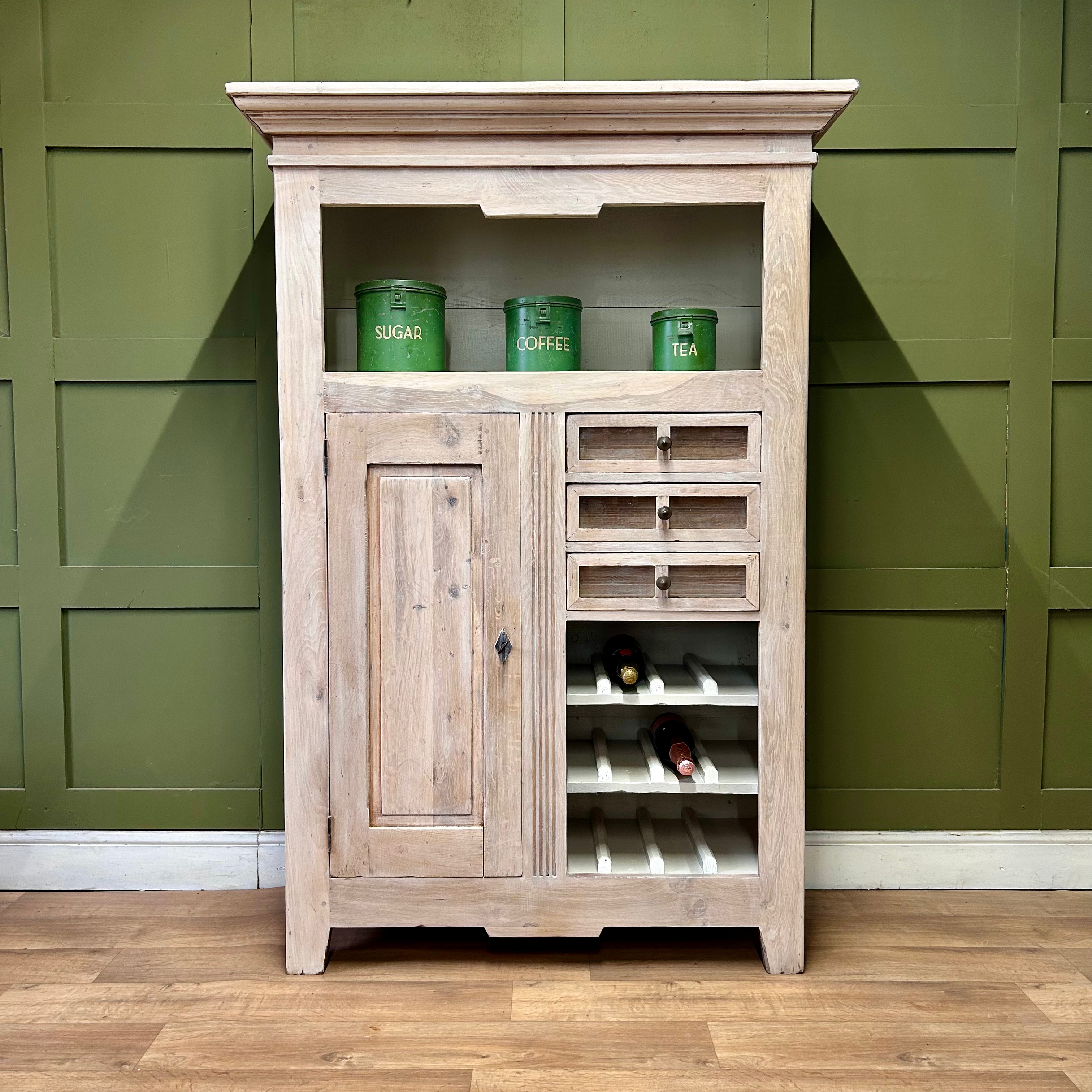 Rustic Limed Oak Kitchen Pantry 