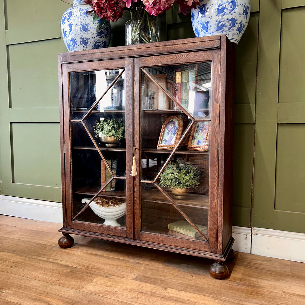 Thumbnail: Antique Oak Glazed Bookcase 