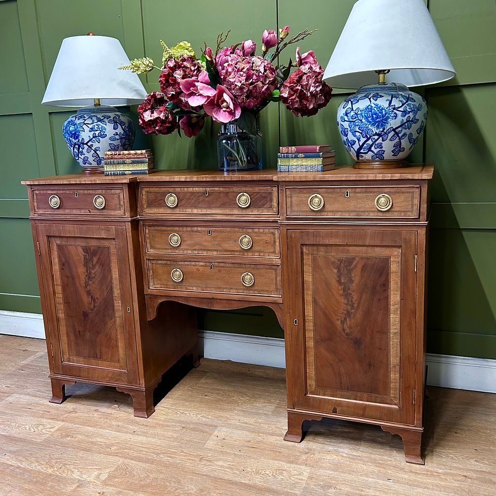 Thumbnail: Antique Edwardian Inlaid Sideboard Cabinet 