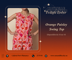 Orange Paisley Swing Top