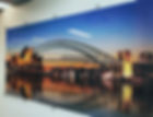 Large-scale Sydney Harbour photographic wall mural.