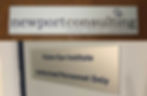Anodised Aluminium door signs with printed business names and room identification.