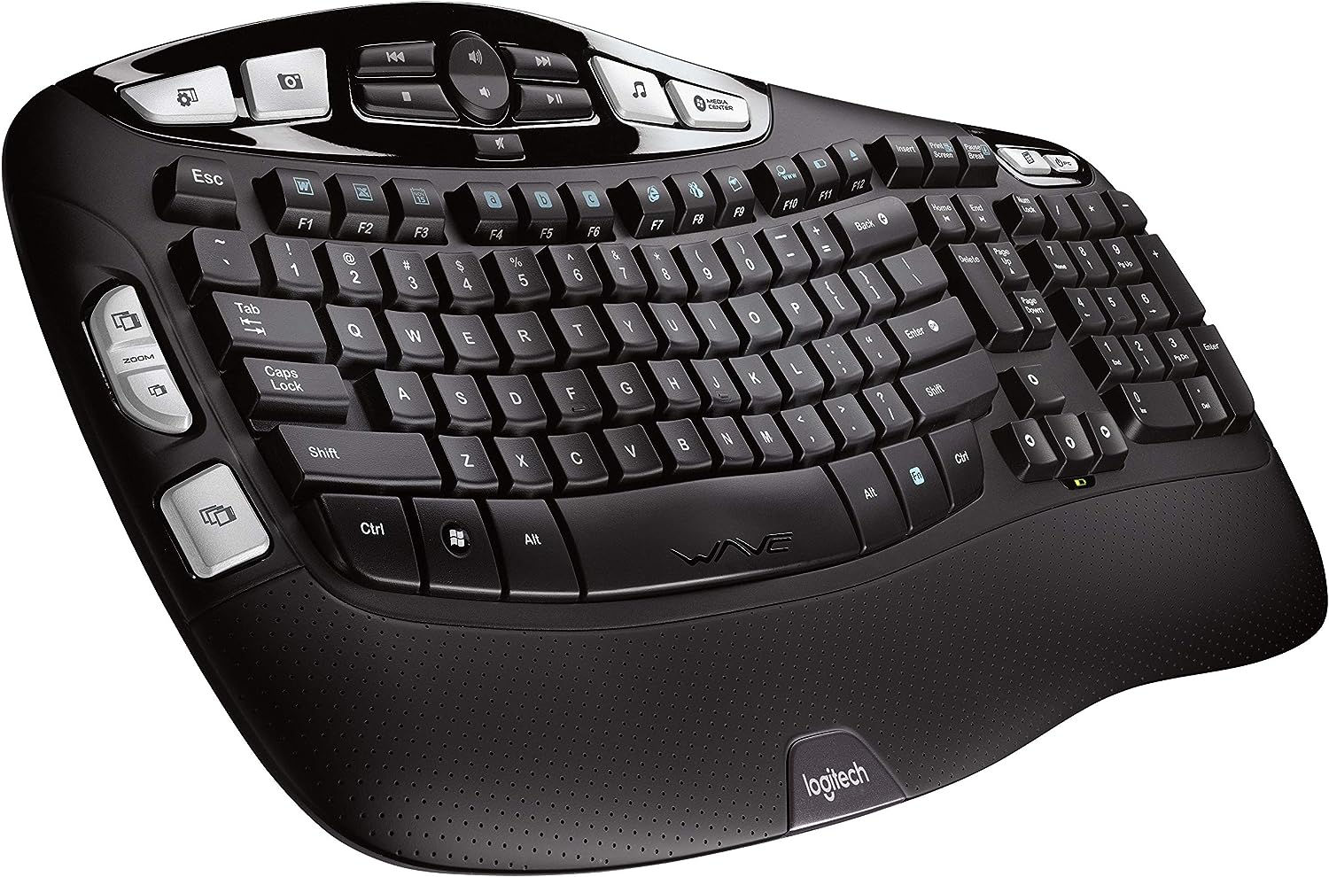 Logitech K350 Wireless Wave Ergonomic Keyboard with Unifying Wireless Technology