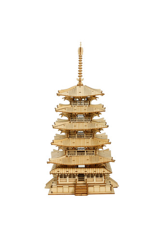 【最終値下げ】五重の塔　金属製　およそ30号【90%〜OFF】 五重塔 高さ38.5cm｜銀製置物/ガラスケース : HIKARI GALLERY