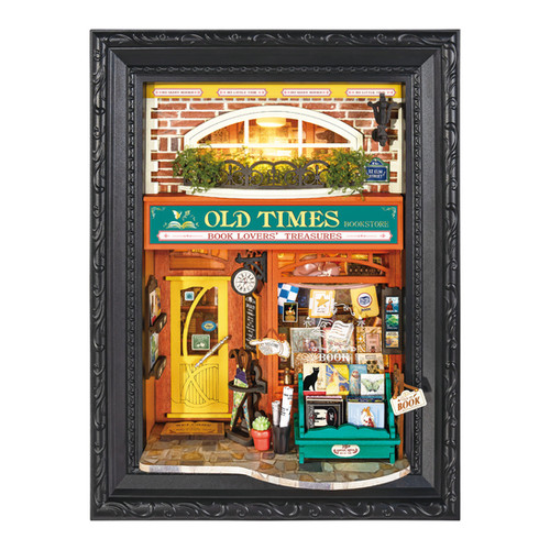 ビンテージ風ミニチュア装飾品43個play me DP004 Old Times Bookstore | Robotime