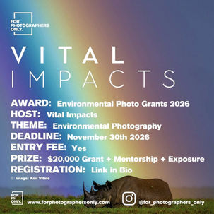 Vital Impacts - Environmental Photography Grants 2026