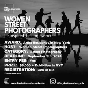 Women Street Photographers - Artist Residency Call
