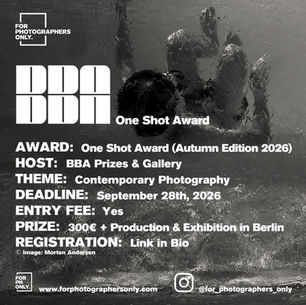 BBA One Shot Award -Autumn Edition 2026 Open Call
