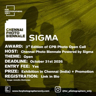 Chennai International Photo Biennale - CPB International Photography Open Call Edition 3