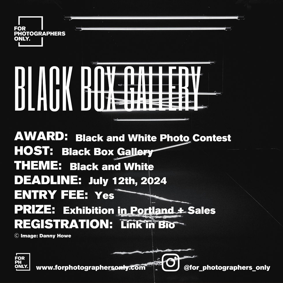 Black Box Gallery - Black and White Photo Contest