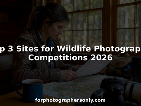 Wildlife photographer reviewing contest schedule