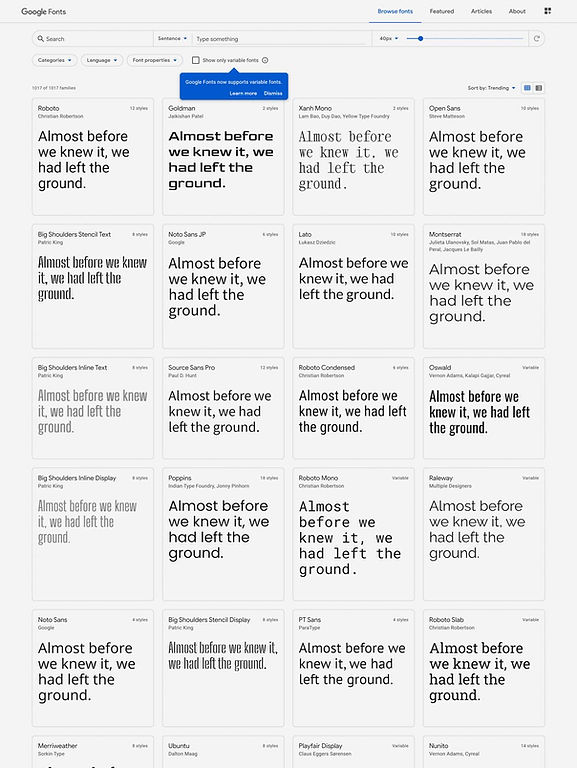 GOOGLE FONTS