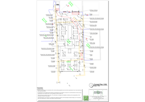 Beer garden design, Ponterfact, West Yorkshire.