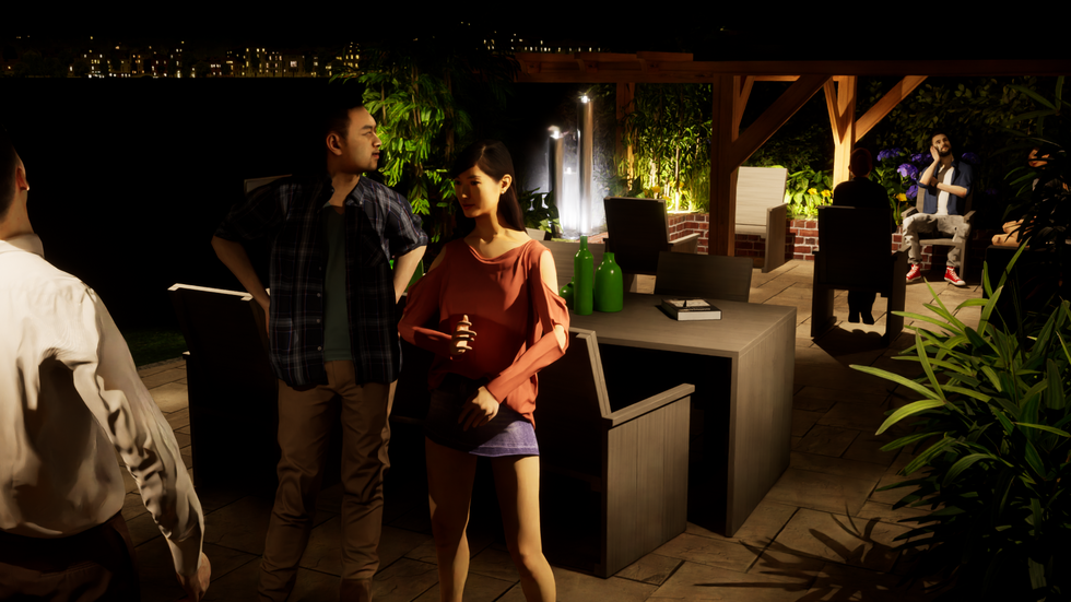 Patio design imagery for a garden in Pontefract, West Yorkshire.