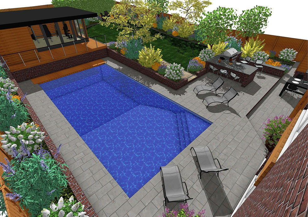 Garden Concept Plans for a Modern Outdoor Space in Wakefield