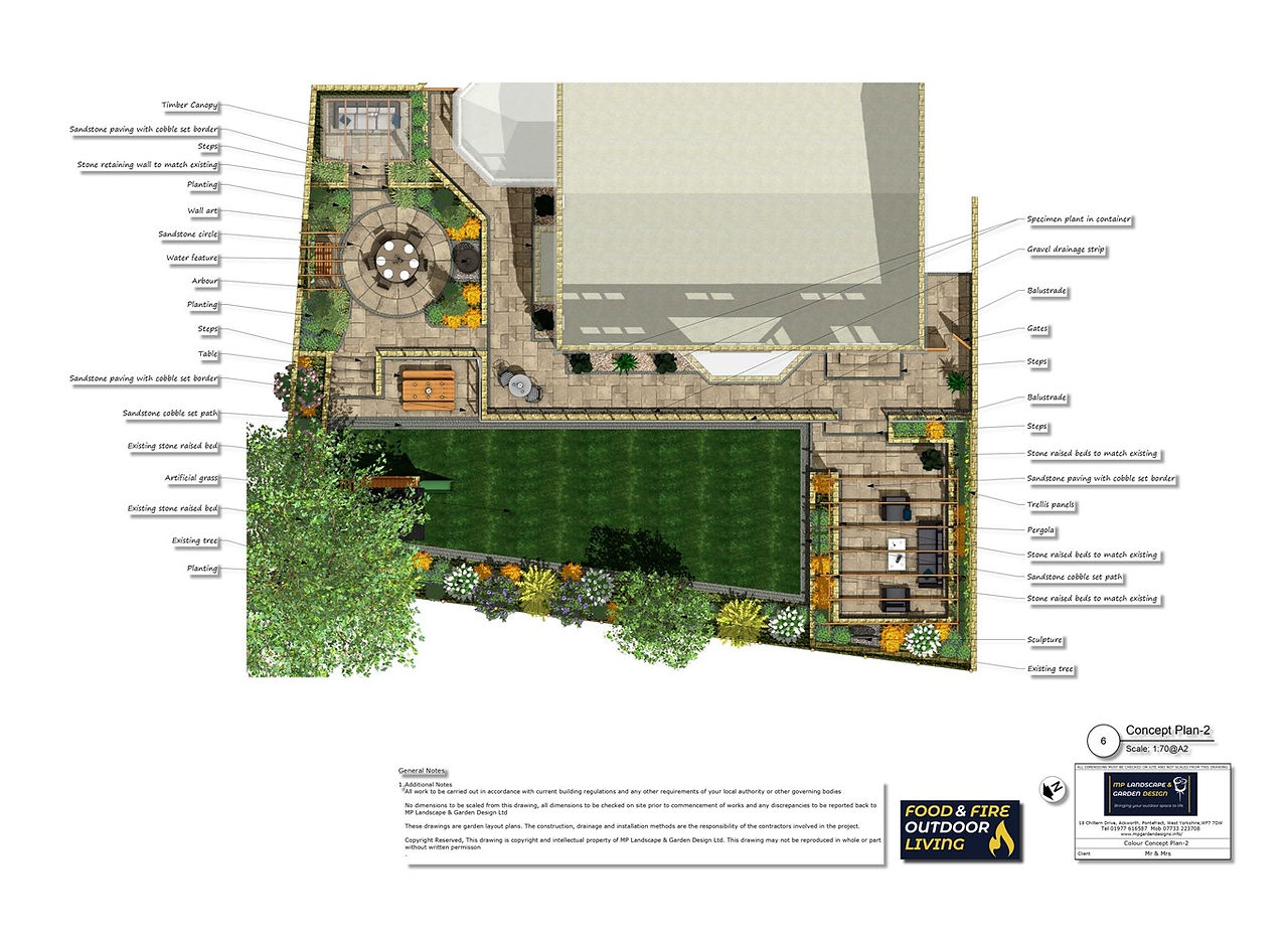 Landscape design for a property in Batley by MP Landscape & Garden Design