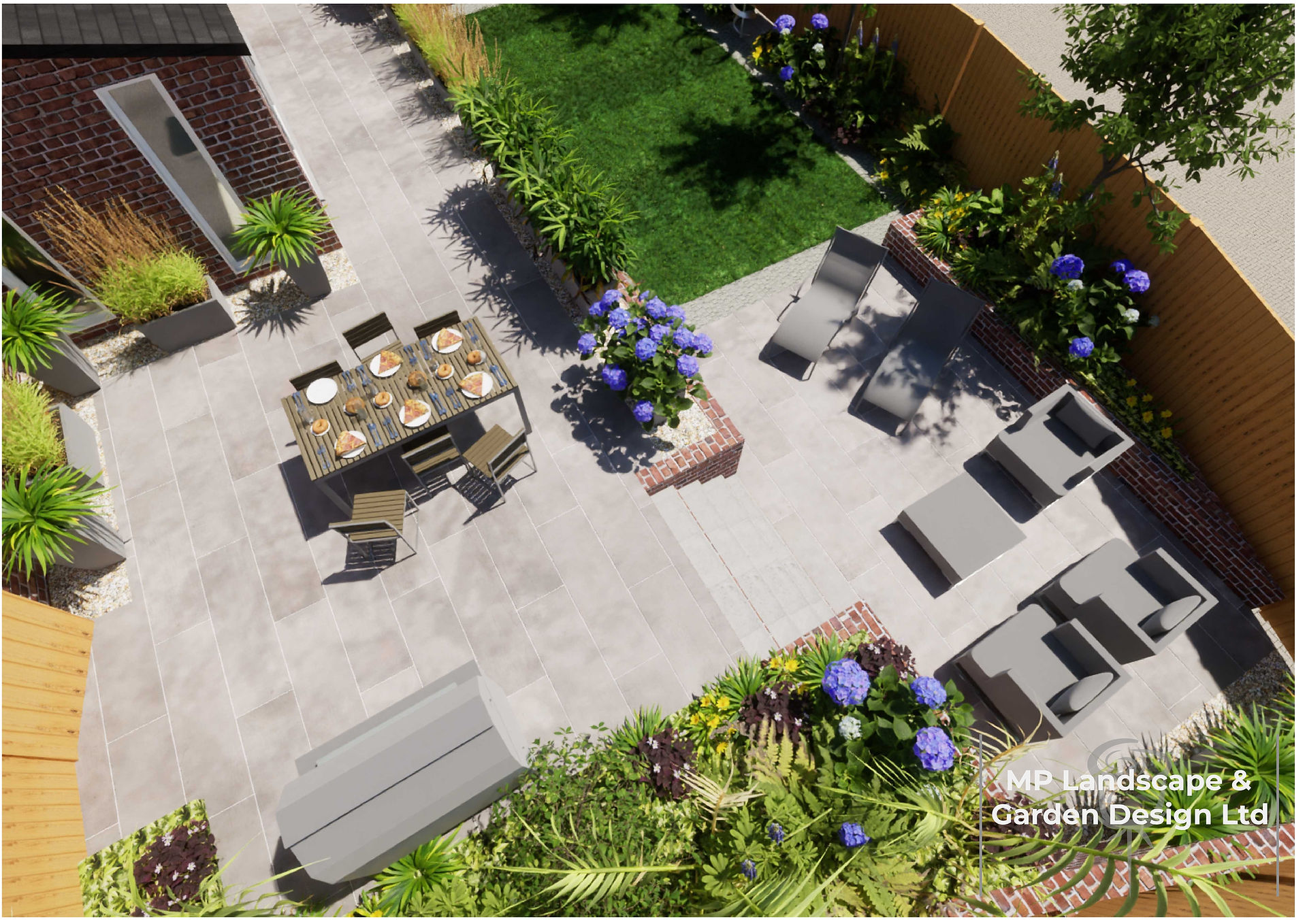 Garden design plans for a property in Wakefield by MP Landscape & Garden Design Ltd