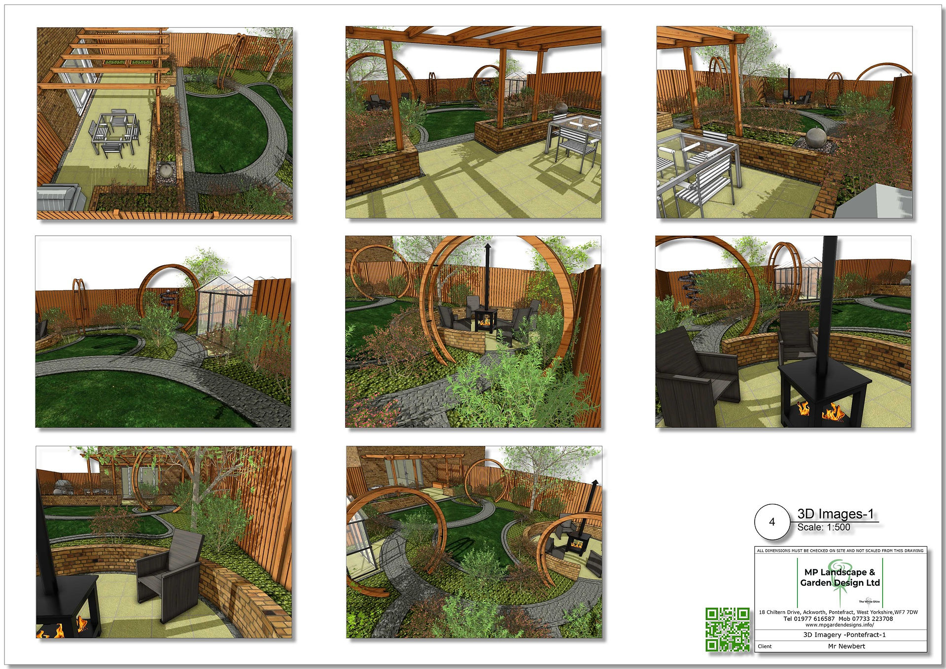 Garden design plans for a property in Pontefract by MP Landscape & Garden Desgin Ltd.
