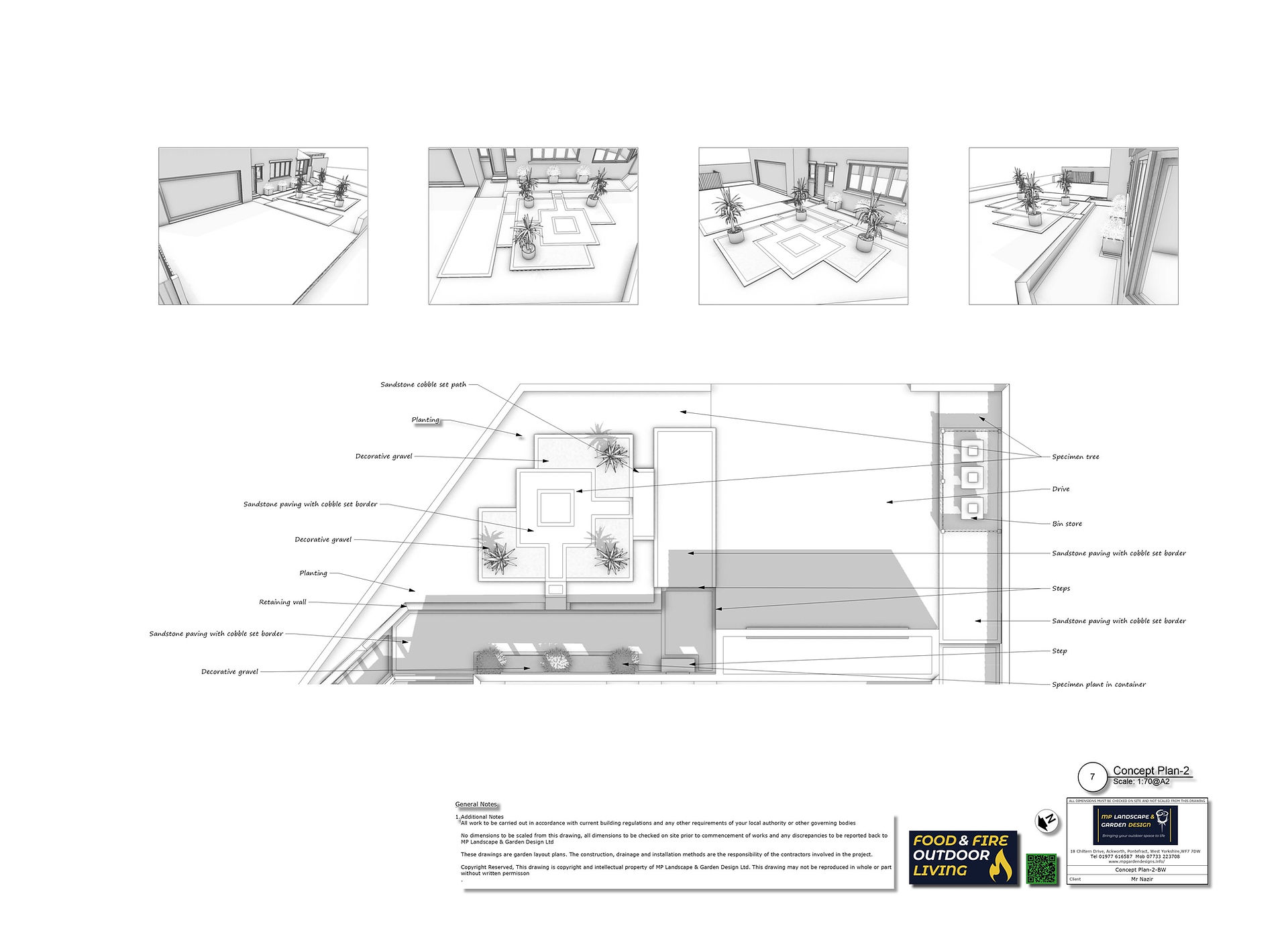 Garden design for a front garden in Batley by MP Landscape & Garden Design