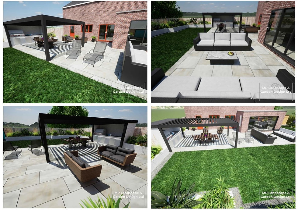 Outdoor kitchen design for a property in Rotherham. Food & Fire Outdoor Living.
