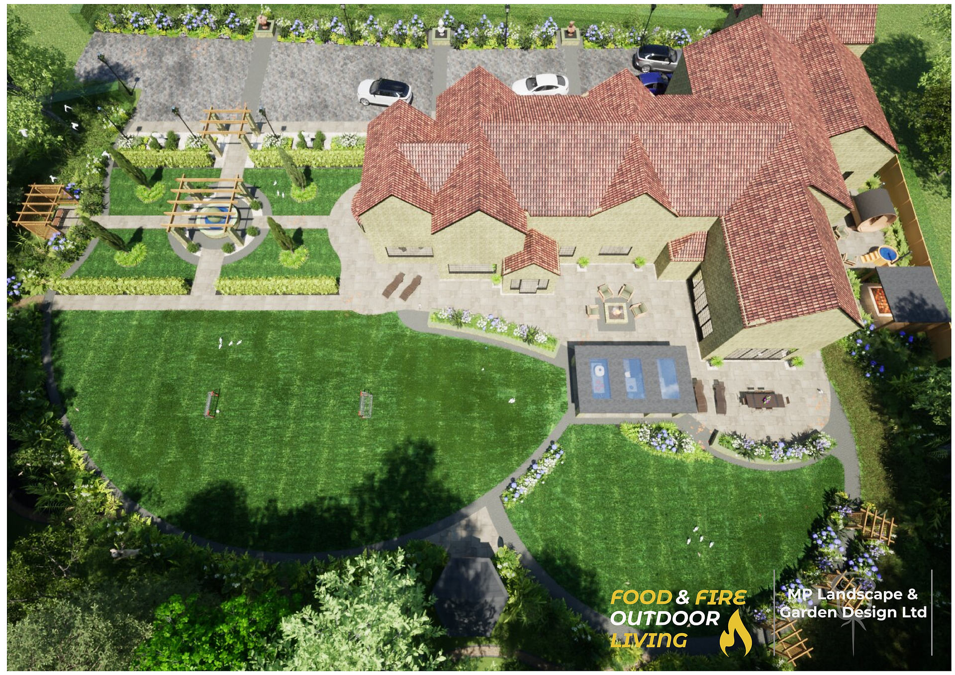 Landscape design for a property in Leeds, West Yorkshire.