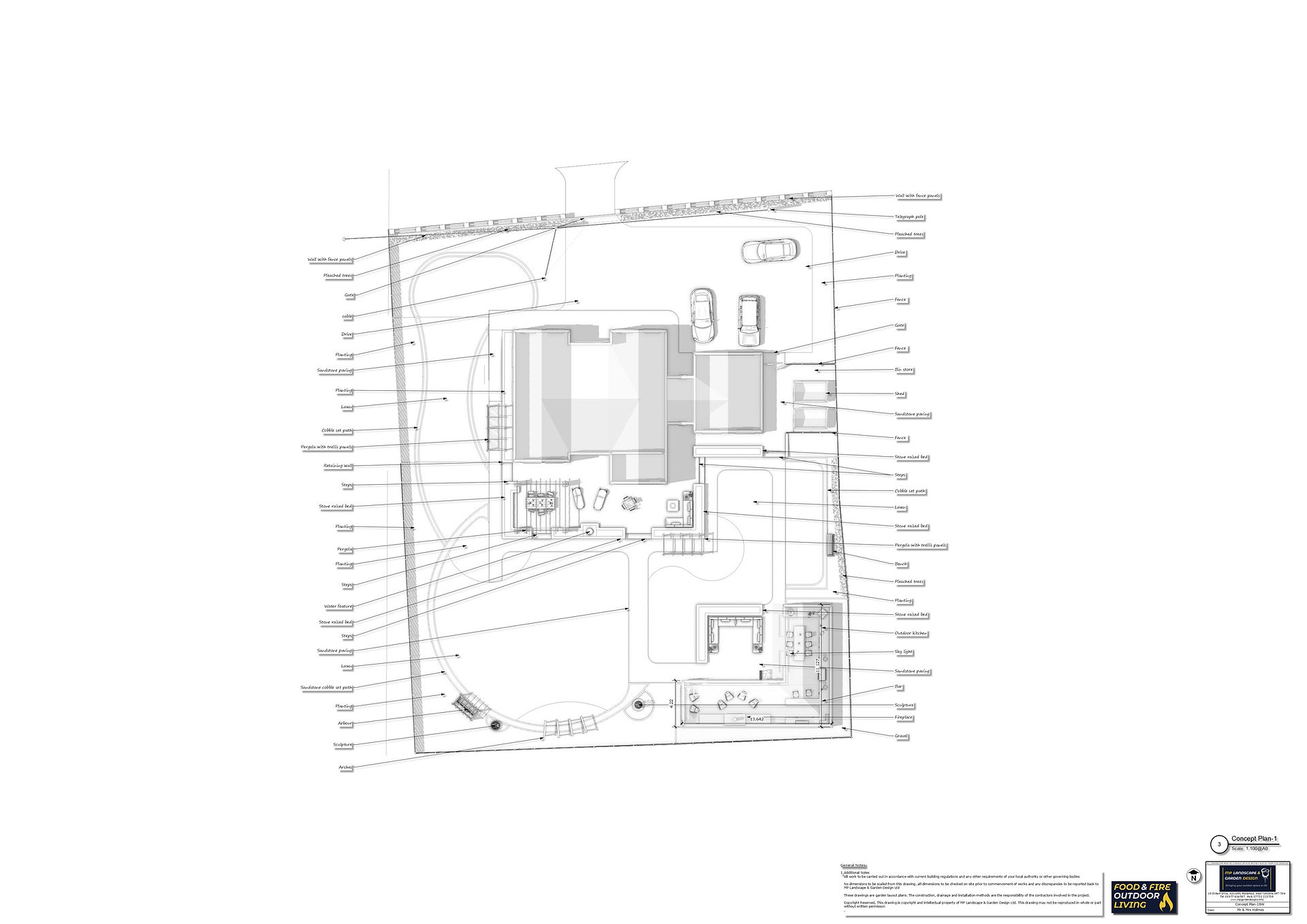 Landscape design concept plans for a property in Leeds by MP Landscape & Garden Desgin
