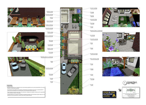 Landscape design plans for a property in Wakefield by MP Landscape & Garden Design Ltd