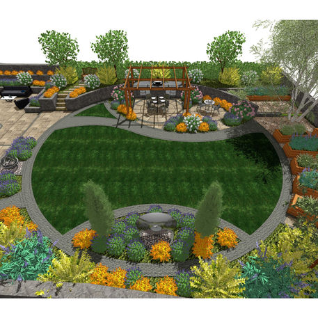 Rear Garden Design Concept Plans in Holmfirth