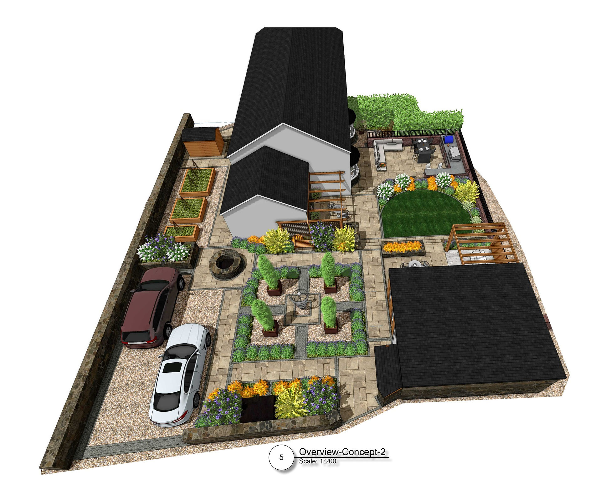 Landscape design plans for a property in Wakfield by MP Landscape & Garden Design Ltd