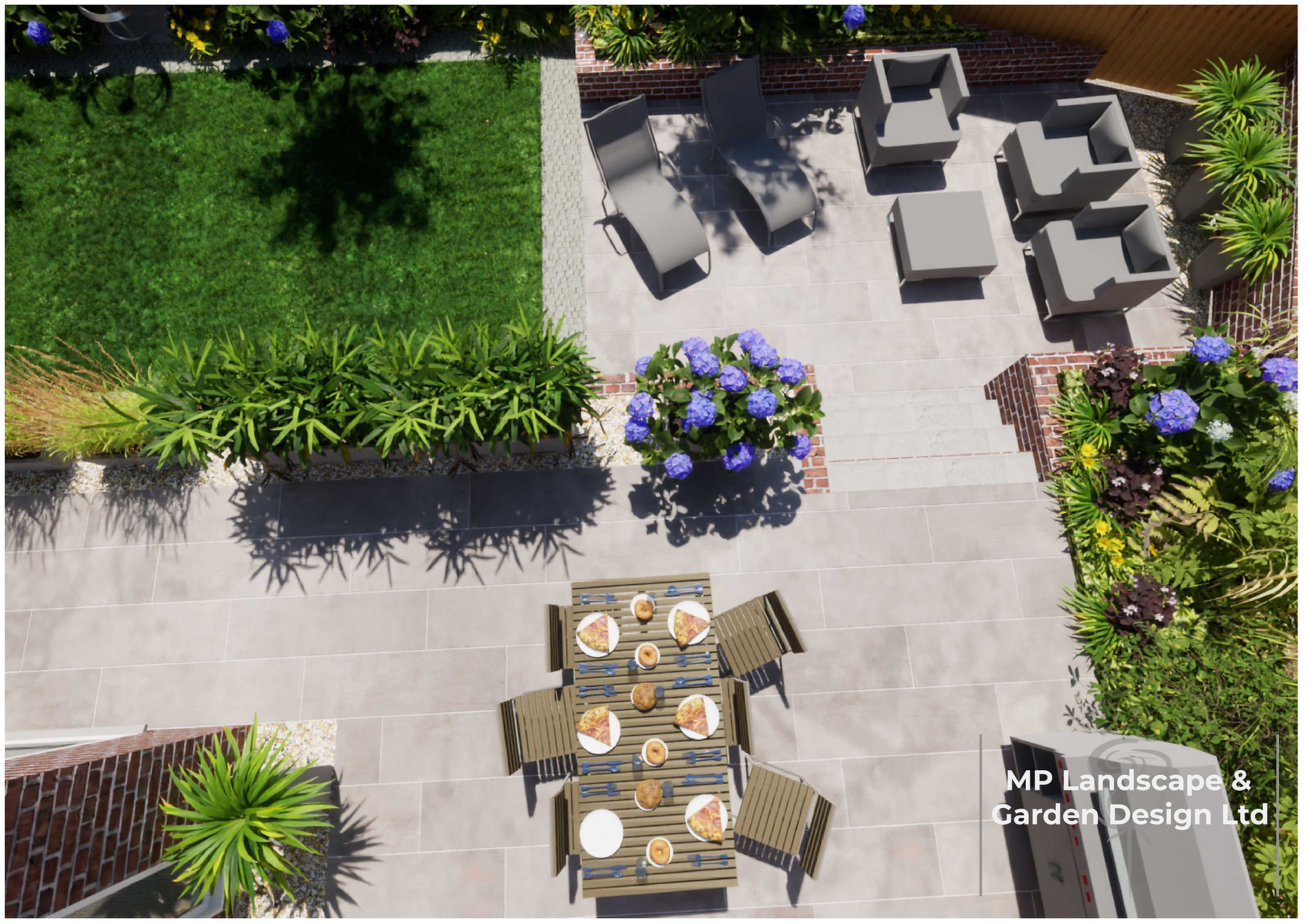 Garden design plans for a property in Wakefield by MP Landscape & Garden Design Ltd