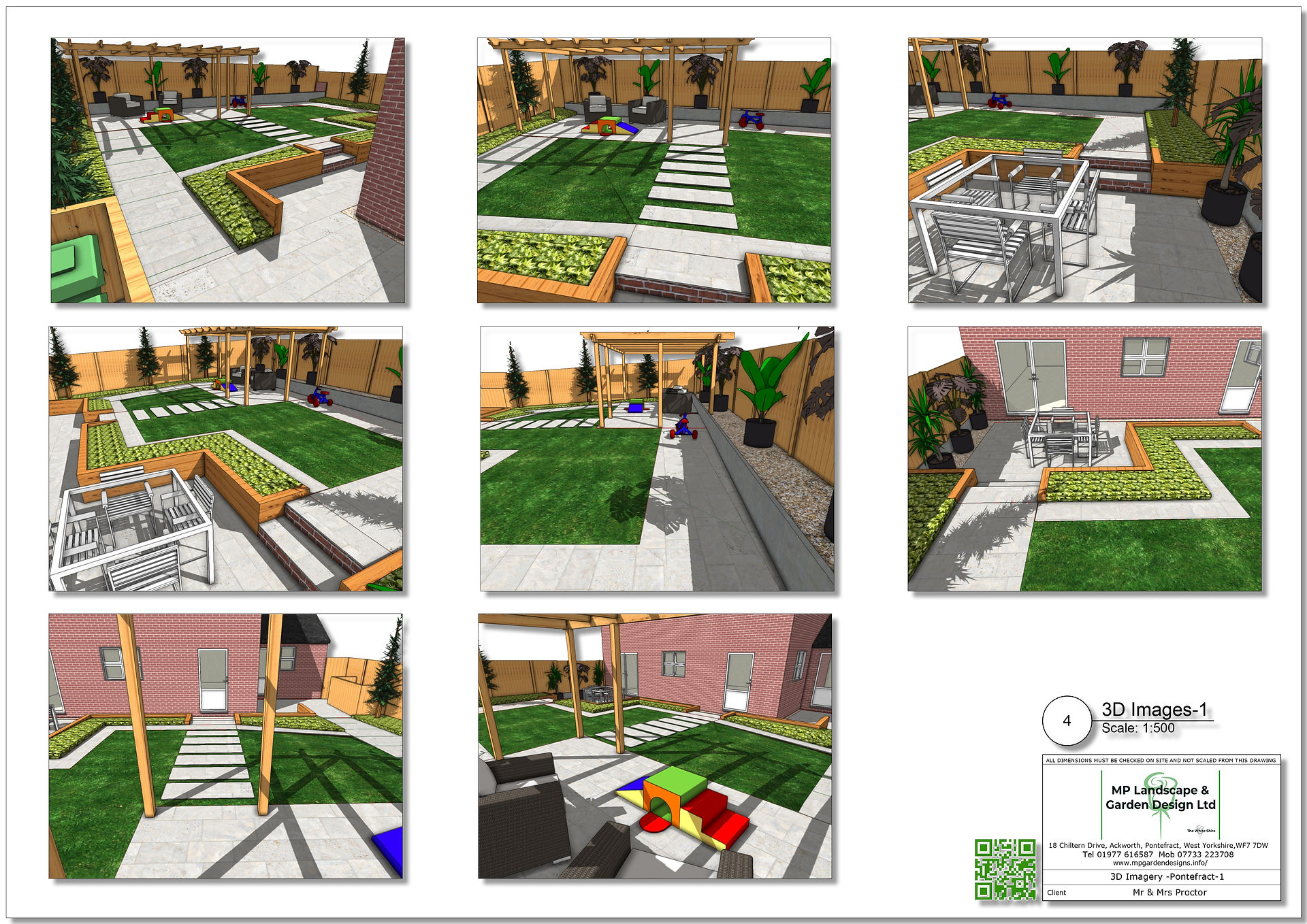 Landscape design plans for a property in Wakefield by MP Landscape & Design Ltd.