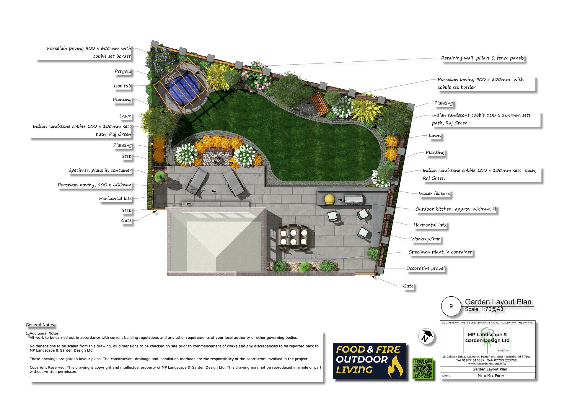 Garden design for a property in Wakefield by MP Landscape & Garden Design Ltd