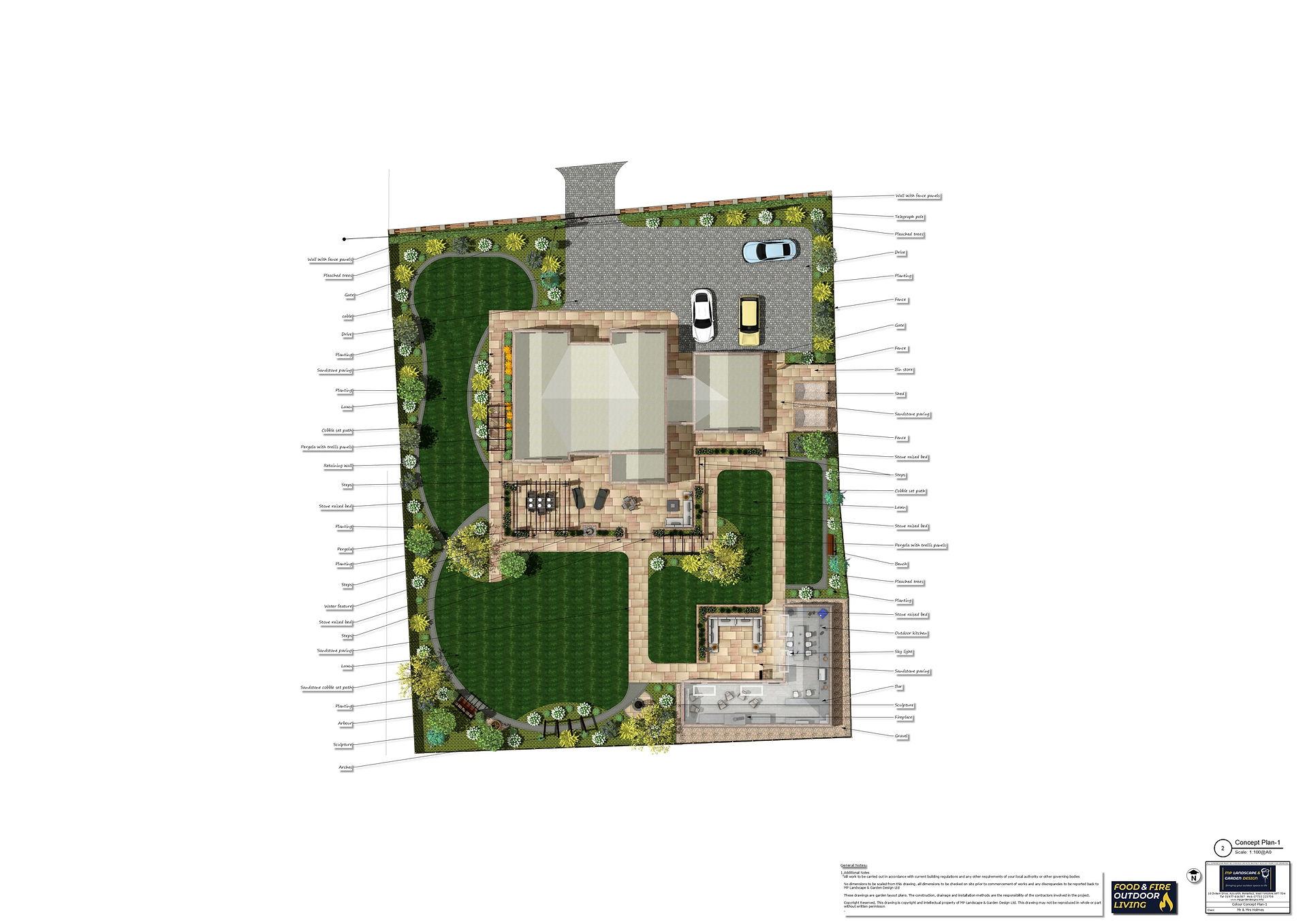 Landscape design concept plans for a property in Leeds by MP Landscape & Garden Desgin