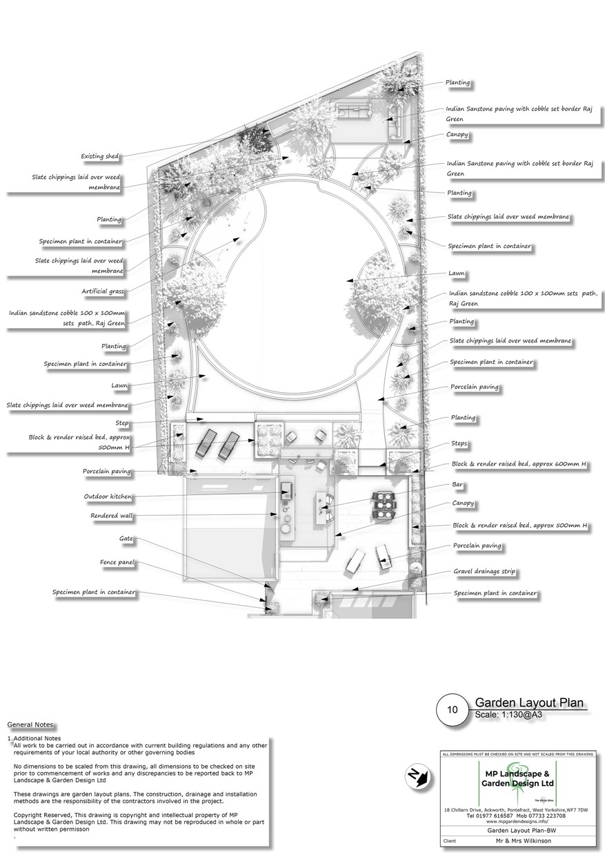 Landscape design for a property in Wakefield by MP Landscape & Garden Design Ltd