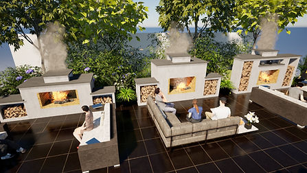 Outdoor fire design By Food & Fire Outdoor Living