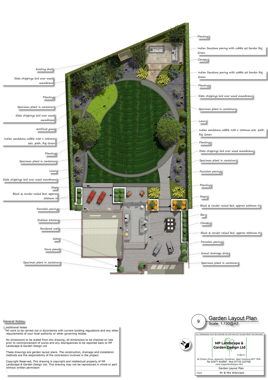 Landscape design for a property in Wakefield by MP Landscape & Garden Design Ltd
